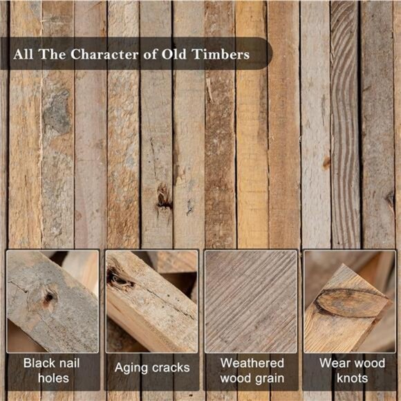 Rustic Picture Frame 5x7, 100% Reclaimed Wood Frame with Tempered Glass - Picture 5 of 7